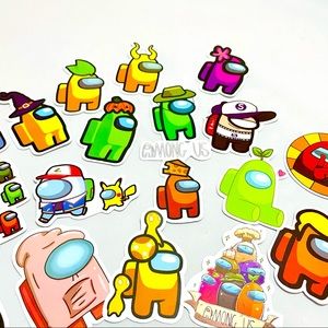 Brand New Bundle 21 Among Us Stickers